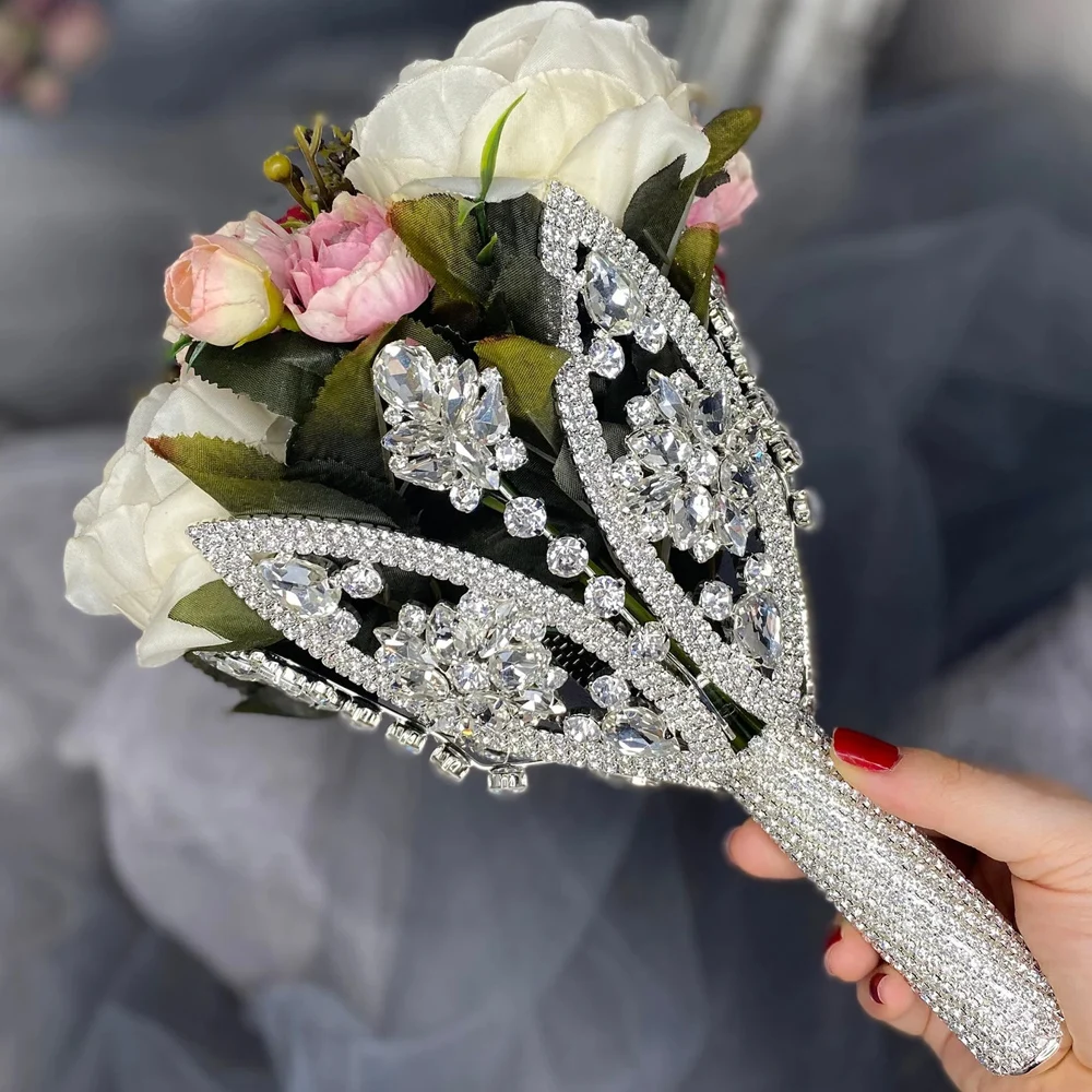 Bridal Geometric Rhinestone Bouquet Holder Wrap Wedding for Women Exquisite Boho Rose Flower Holding Bouquets Dress Jewelry Gift
Bridal Geometric Rhinestone Bouquet Holder Wrap Wedding for Women Exquisite Boho Rose Flower Holding Bouquets Dress Jewelry Gift