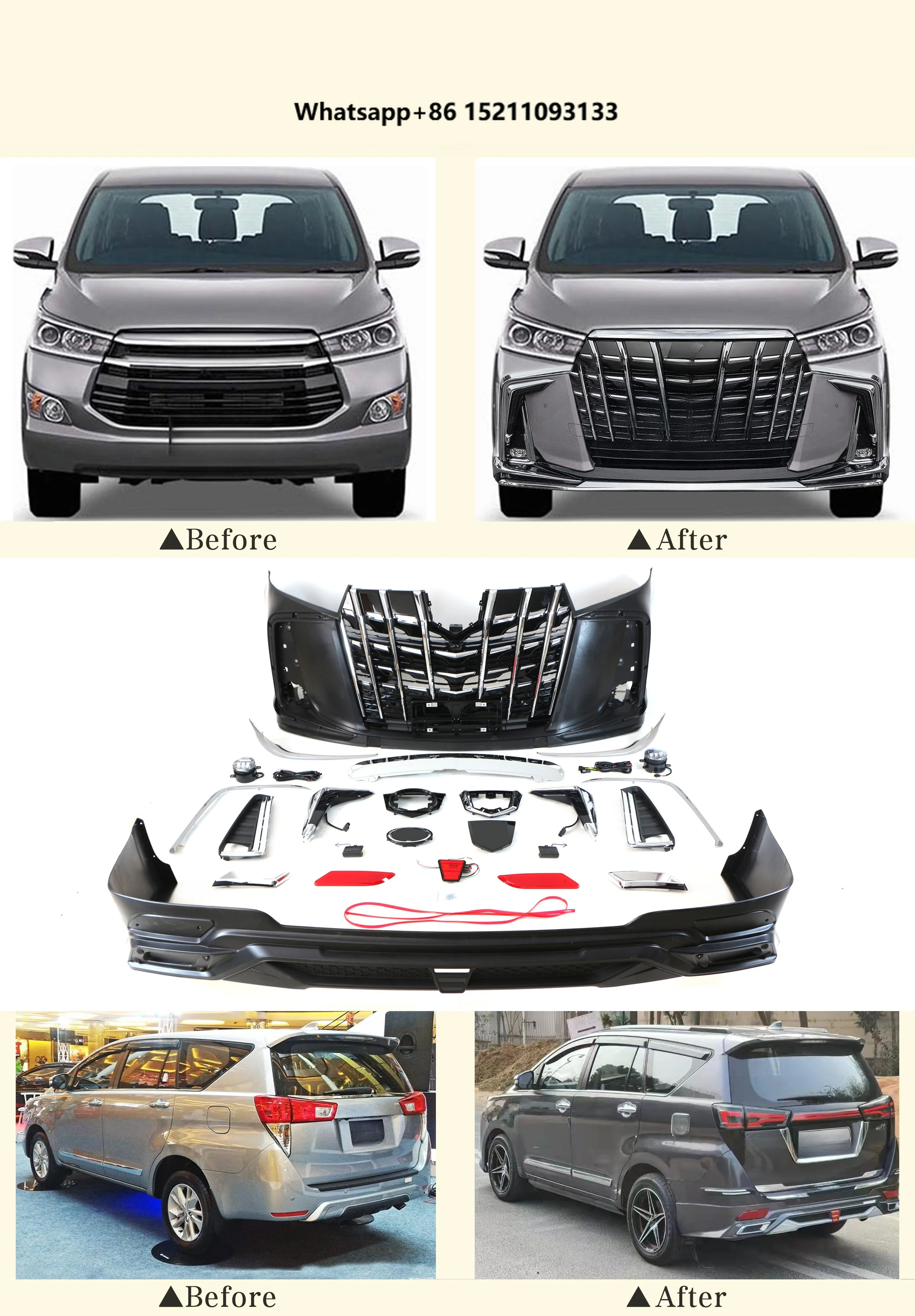 Wholesale Auto Facelift Front Bumper Fog Lamp BodykitInnova Crystal 2016-2022 Body Kit Other Exterior Accessories
Wholesale Auto Facelift Front Bumper Fog Lamp BodykitInnova Crystal 2016-2022 Body Kit Other Exterior Accessories