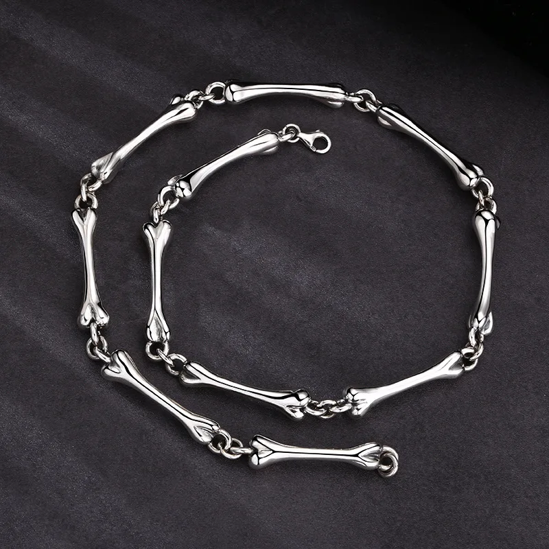 S925 Sterling Silver 10mm Bone Chain Unisex Similar Punk Style Black Thailand Design Fine Jewelry Necklace FYNE278
S925 Sterling Silver 10mm Bone Chain Unisex Similar Punk Style Black Thailand Design Fine Jewelry Necklace FYNE278