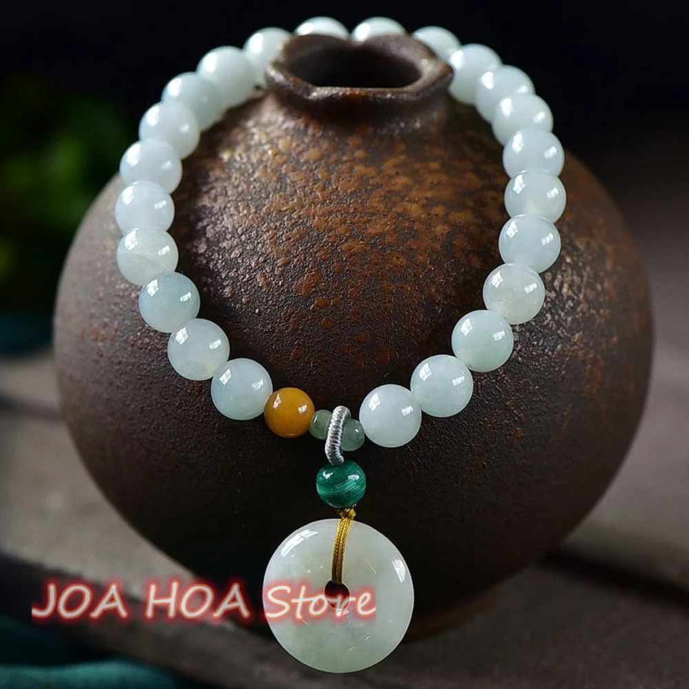Ancient Handmade Natural Ice Jadeite A Goods Round Bead Single Ring Bracelet Female Jade Fresh Simple BANGLE Fine Jewelry
Ancient Handmade Natural Ice Jadeite A Goods Round Bead Single Ring Bracelet Female Jade Fresh Simple BANGLE Fine Jewelry