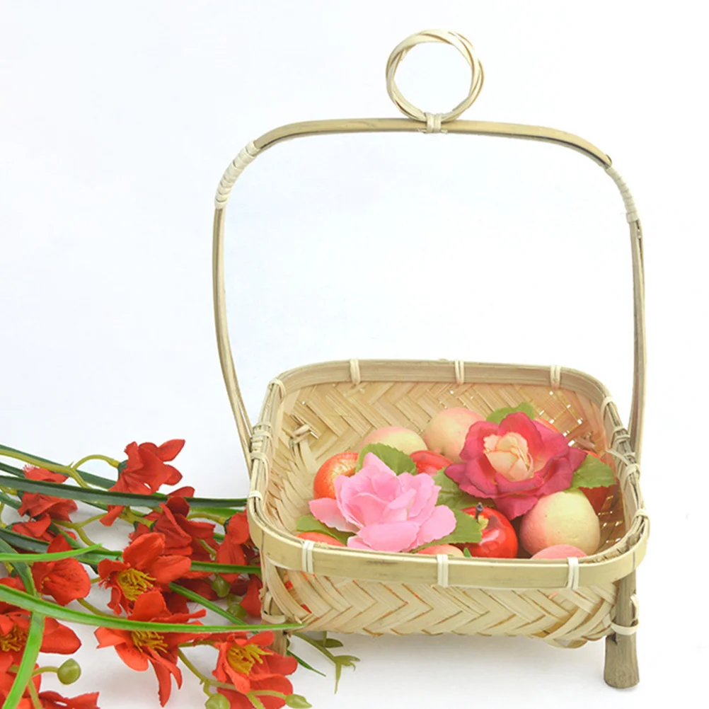 Bamboo Storage Basket Woven Snack Tray ganizer Fruit Holder Containers Small Baskets Multifunction Design Home 
Bamboo Storage Basket Woven Snack Tray ganizer Fruit Holder Containers Small Baskets Multifunction Design Home