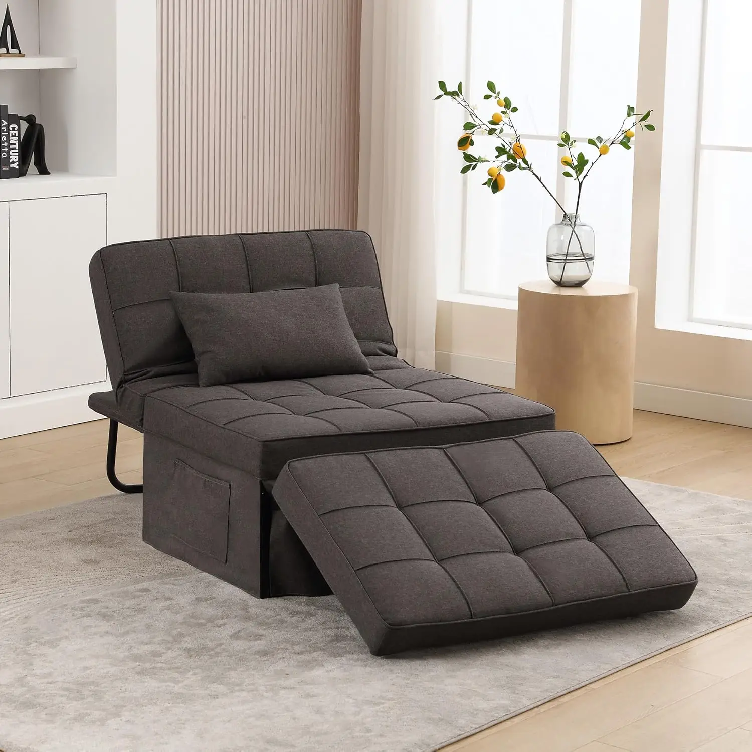 Sofa Bed, 4 In 1 Multi-Function Convertible Ottoman Chair Bed, Modern Breathable Linen Folding Couch Bed With Adjustable
Sofa Bed, 4 In 1 Multi-Function Convertible Ottoman Chair Bed, Modern Breathable Linen Folding Couch Bed With Adjustable
