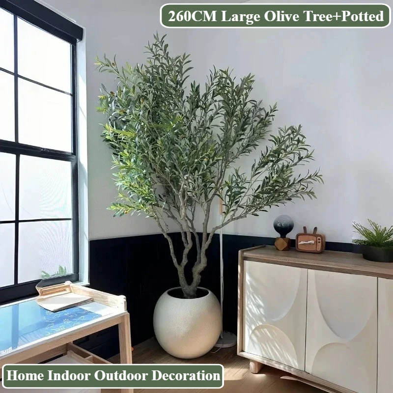 260CM Artificial Large Olive Tree Potted Plant Simulation Green Plant Olive Tree Home Indoor Outdoor Courtyard Garden Decoration
260CM Artificial Large Olive Tree Potted Plant Simulation Green Plant Olive Tree Home Indoor Outdoor Courtyard Garden Decoration