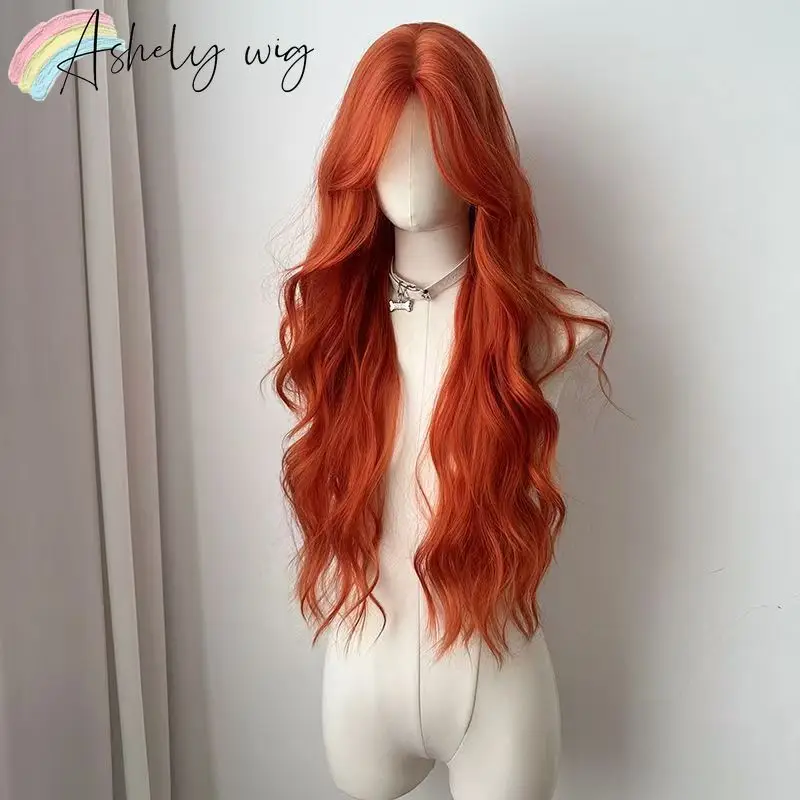 Orange Wig for Women Long Curly Hair Wig Realistic Nature Wigs High Temperature Fibers Middle Parting Large Waves for Daily Use
Orange Wig for Women Long Curly Hair Wig Realistic Nature Wigs High Temperature Fibers Middle Parting Large Waves for Daily Use