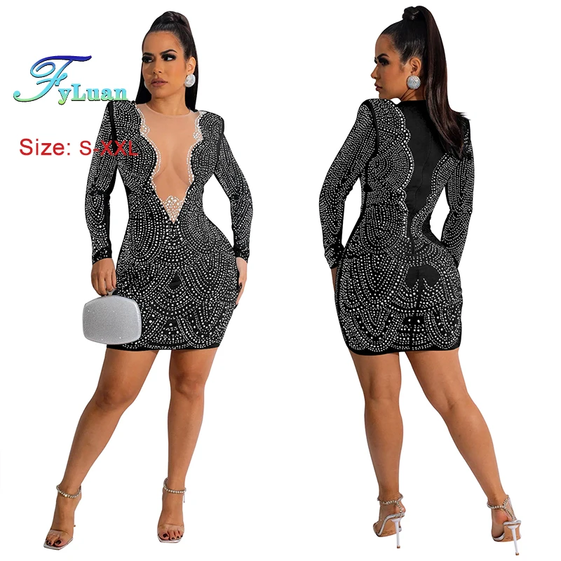 2025 Luxury Smart Evening Dress Women Deep V Neck Long Sleeve Tight Fitting Short Skirt Set With Diamonds Street Banquet Outfits
2025 Luxury Smart Evening Dress Women Deep V Neck Long Sleeve Tight Fitting Short Skirt Set With Diamonds Street Banquet Outfits