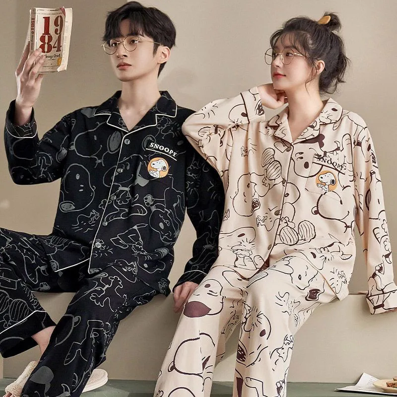 Anime Snoopy Couple Pajamas Home Clothes Long Cardigan Comfort Cartoon Snoopy Pajamas Two Piece Set Soft Casual For Girls Boys
Anime Snoopy Couple Pajamas Home Clothes Long Cardigan Comfort Cartoon Snoopy Pajamas Two Piece Set Soft Casual For Girls Boys