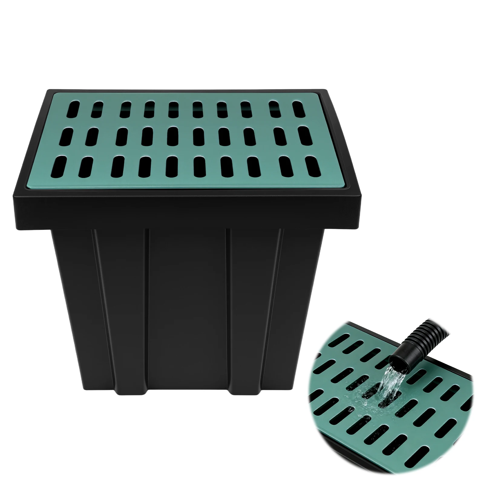 French Drain Basins Strainers No Pre-Drilled Holes Deep Fiber Glass Drainage Basin for Yard/Downspout/Lawn/Municipal Pipeline
French Drain Basins Strainers No Pre-Drilled Holes Deep Fiber Glass Drainage Basin for Yard/Downspout/Lawn/Municipal Pipeline