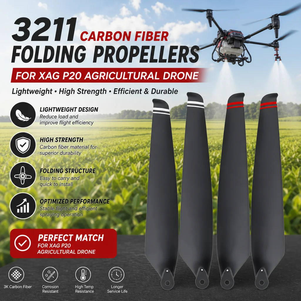 3211 Carbon Fiber Folding Propellers Agricultural Drone Spraying Blades For XAG P20
3211 Carbon Fiber Folding Propellers Agricultural Drone Spraying Blades For XAG P20