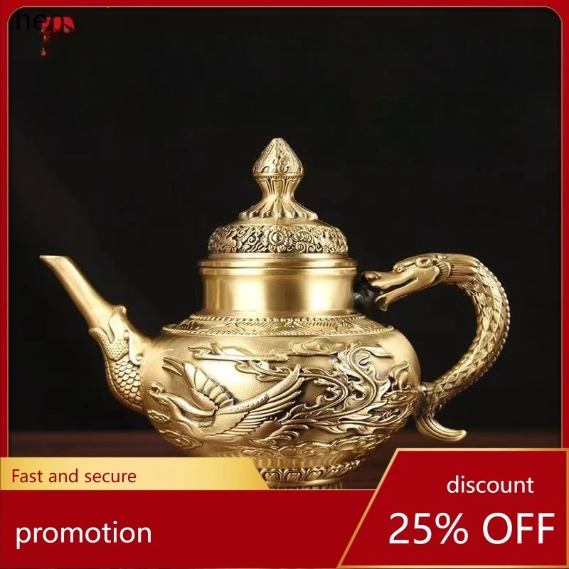 Cz brass dragon and phoenix decanter - premium court-style dragon and phoenix wine pitcher - decorative ornament
Cz brass dragon and phoenix decanter - premium court-style dragon and phoenix wine pitcher - decorative ornament