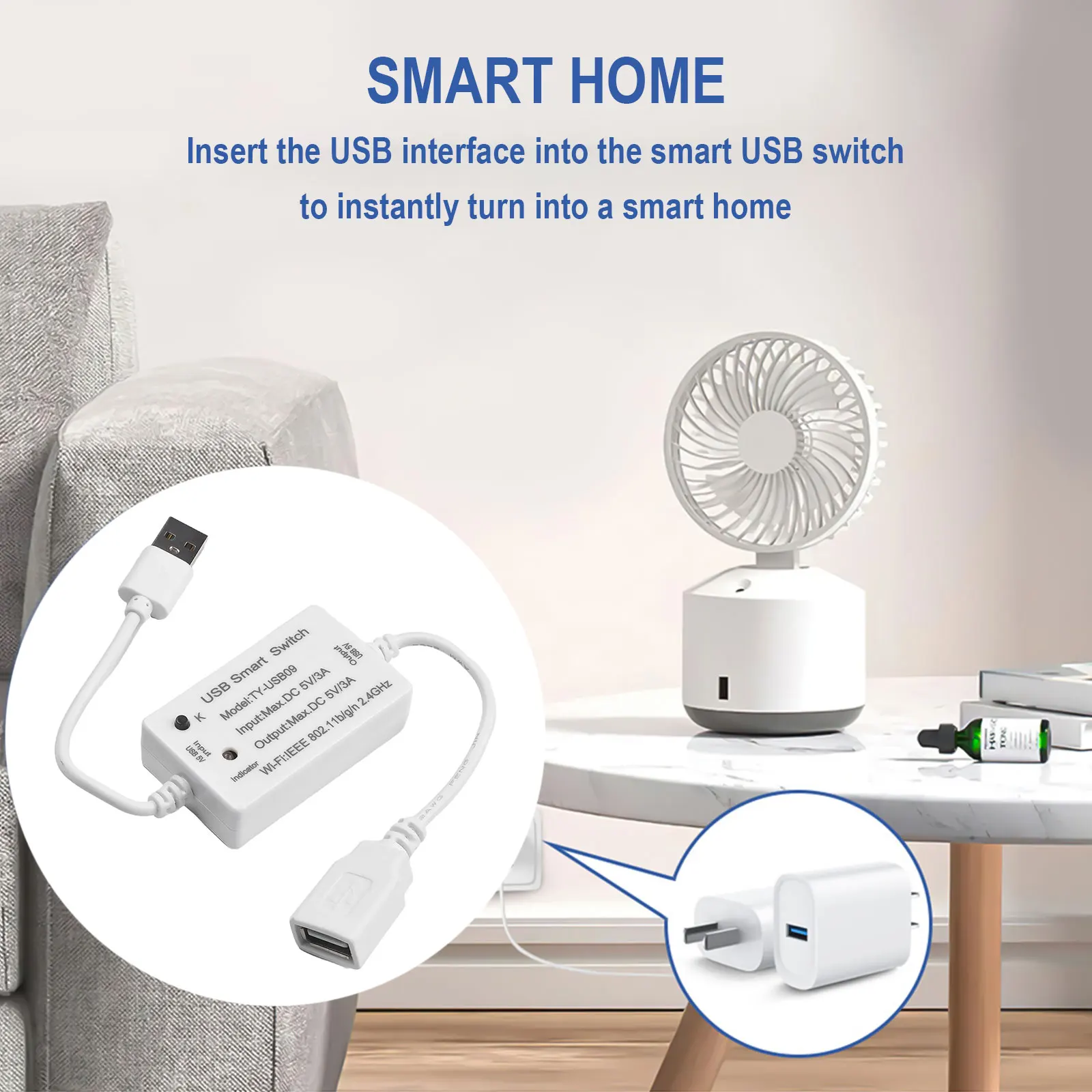 Output App Control Remote Control Circuit Breaker No Wiring Required App Control Remote Control USB Smart Switch Note