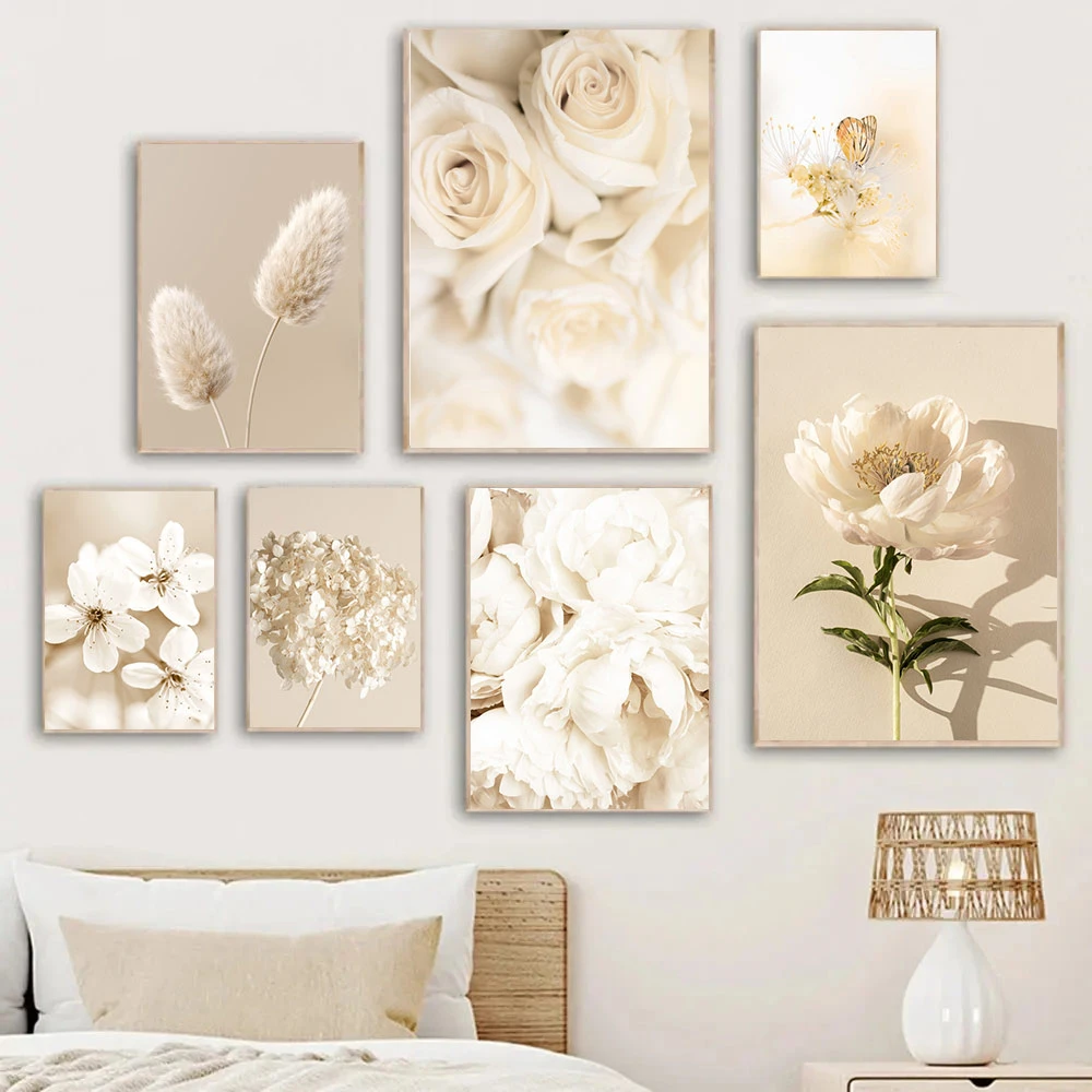 Beige Flowers Wall Art Bunny Tail Grass Poster Rose Peony Canvas Painting Butterfly Print Pictures Nordic Posters Bedroom Decor
Beige Flowers Wall Art Bunny Tail Grass Poster Rose Peony Canvas Painting Butterfly Print Pictures Nordic Posters Bedroom Decor