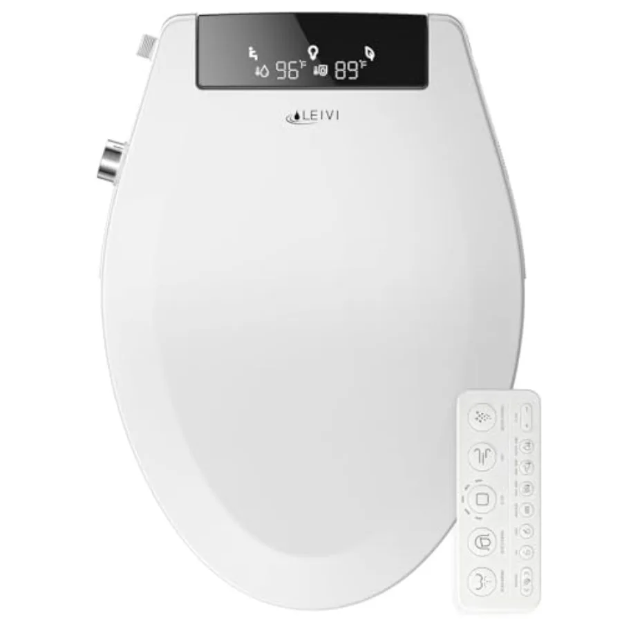 Electric bidet toilet seat for home bathroom use, ABS plastic, white, auto open/close lid + heated seat + warm water wash + dry
Electric bidet toilet seat for home bathroom use, ABS plastic, white, auto open/close lid + heated seat + warm water wash + dry