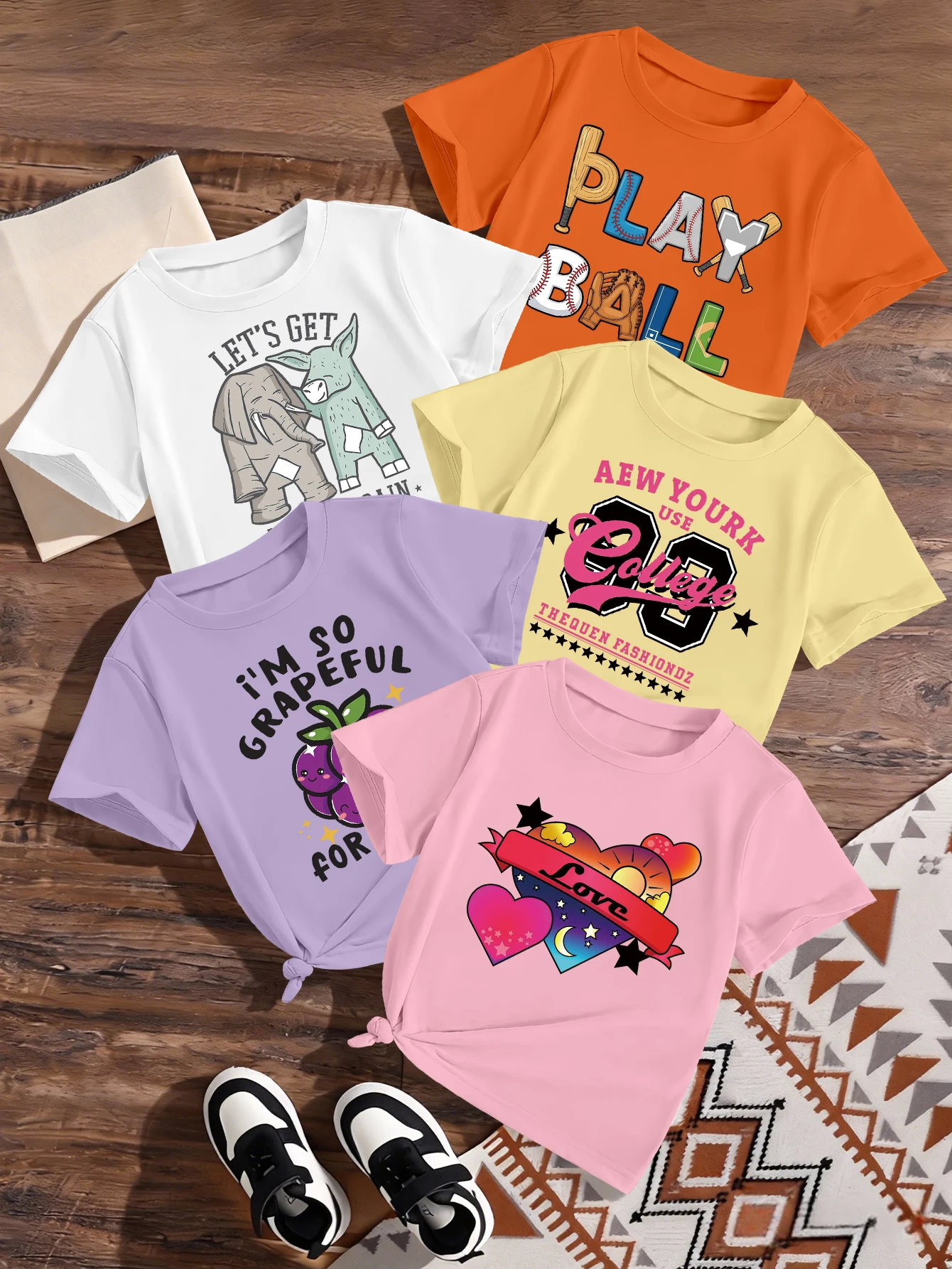 5-детали, День святого Валентина и супер чаша, мультяшные сердечки, принт с бейсбольным узором, милые и милые повседневные футболки для летних девочек
5-детали, День святого Валентина и супер чаша, мультяшные сердечки, принт с бейсбольным узором, милые и милые повседневные футболки для летних девочек