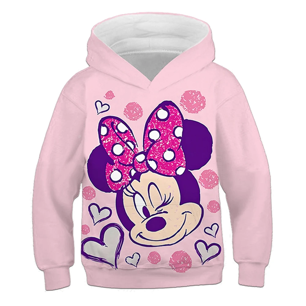 Disney Minnie Mouse Hoodie Girls Pink Hooded Jacket Fashion Cute Kids Casual Cute Top Sweater Loose Long Sleeve Children Tops
Disney Minnie Mouse Hoodie Girls Pink Hooded Jacket Fashion Cute Kids Casual Cute Top Sweater Loose Long Sleeve Children Tops