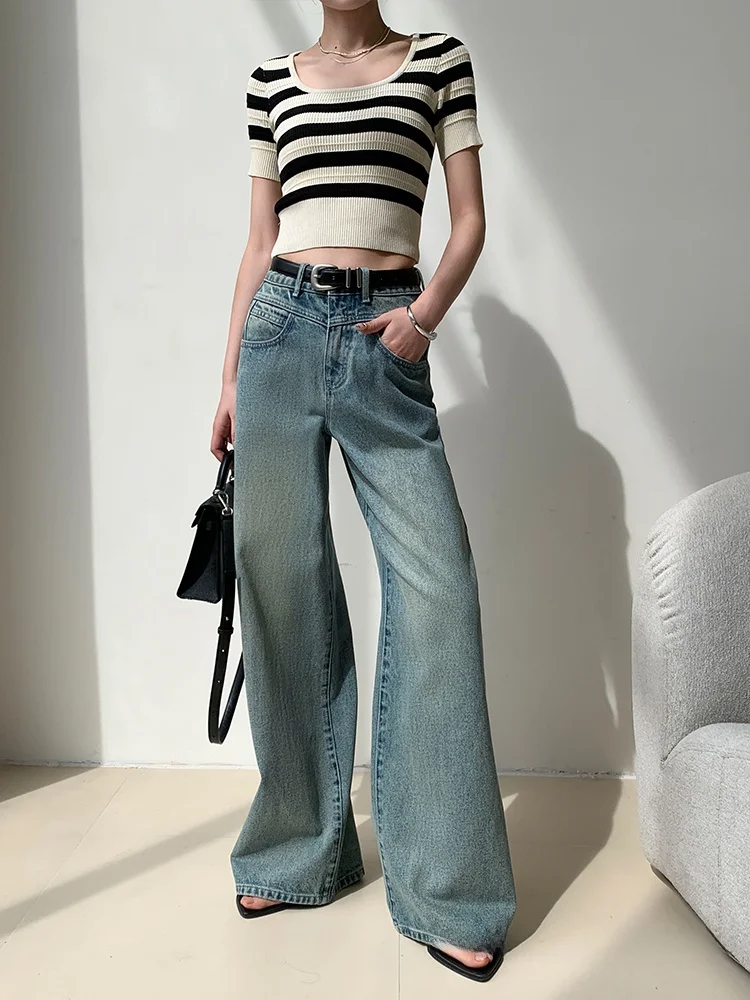 JWUNIQUE High Waist Wide Leg Blue Vintage Jeans Women's Summer 2026 Floor-Length Trousers Cotton Stretch Denim Jeans
JWUNIQUE High Waist Wide Leg Blue Vintage Jeans Women's Summer 2026 Floor-Length Trousers Cotton Stretch Denim Jeans