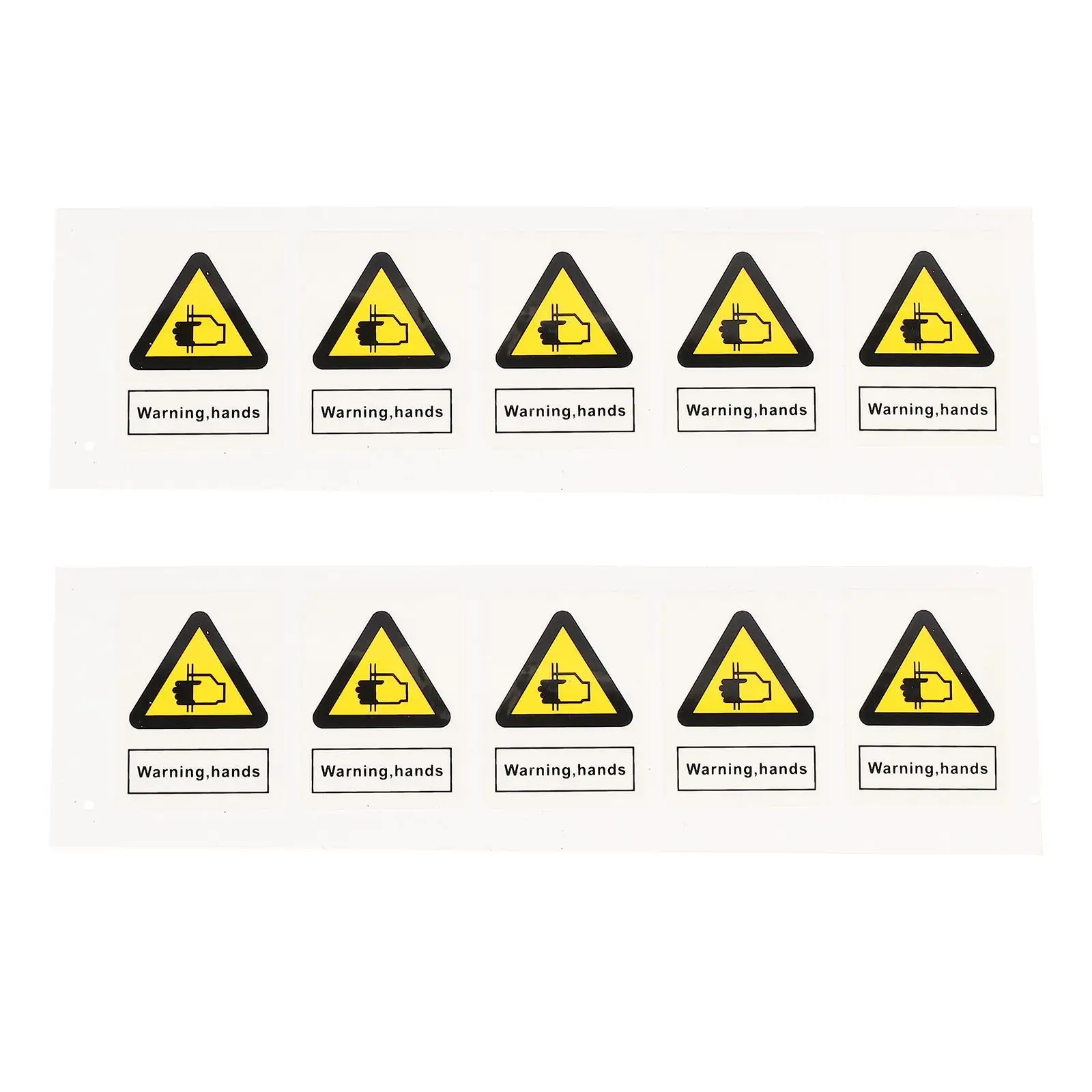 10 Pcs Nail Stickers Watch Out for Clip Warning Hands Pinching Decals Machine Safety Sign
10 Pcs Nail Stickers Watch Out for Clip Warning Hands Pinching Decals Machine Safety Sign