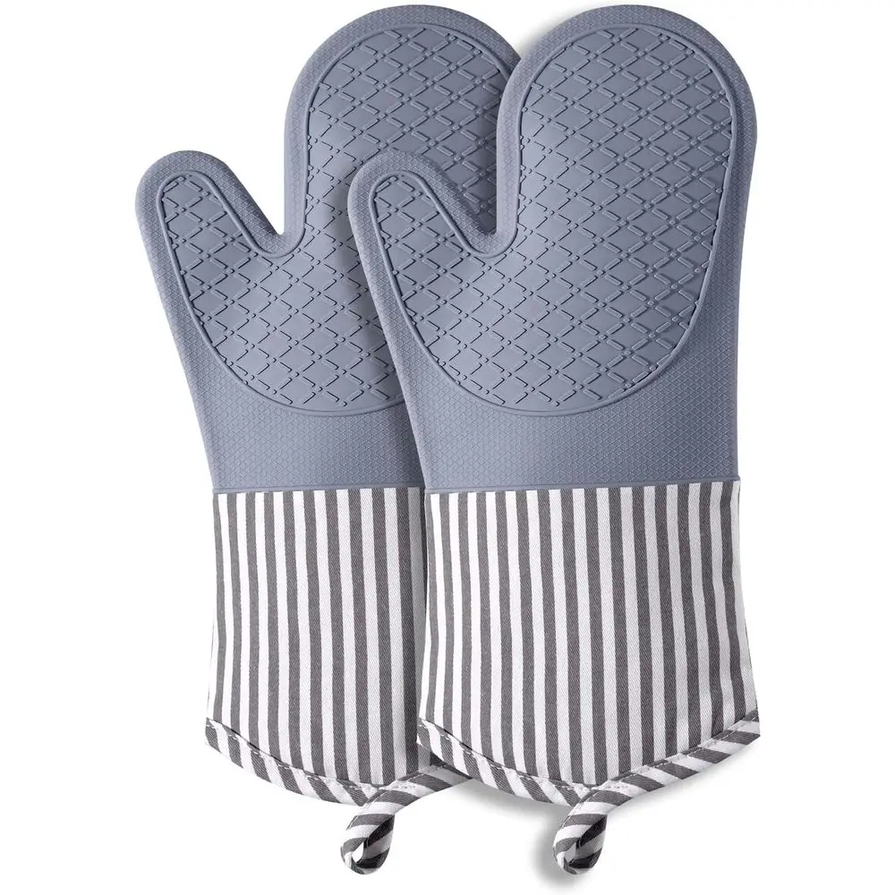 Heat Resistant Silicone Oven Mitts with Quilted Lining, Waterproof & Non-Slip, 500°F, 13.5 Nordic Grey
Heat Resistant Silicone Oven Mitts with Quilted Lining, Waterproof & Non-Slip, 500°F, 13.5 Nordic Grey