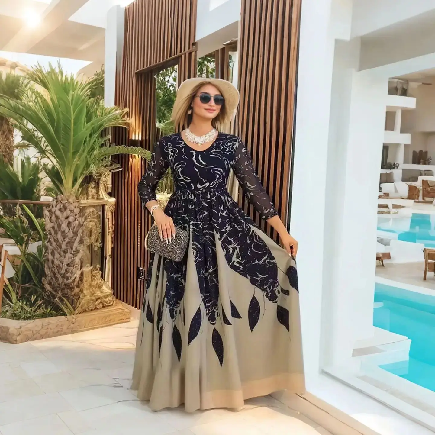 Plus Size African Party Dresses for Women 2025 New Fashion Dashiki Ankara Wedding Evening Gown Elegant Turkey Muslim Maxi Dress
Plus Size African Party Dresses for Women 2025 New Fashion Dashiki Ankara Wedding Evening Gown Elegant Turkey Muslim Maxi Dress