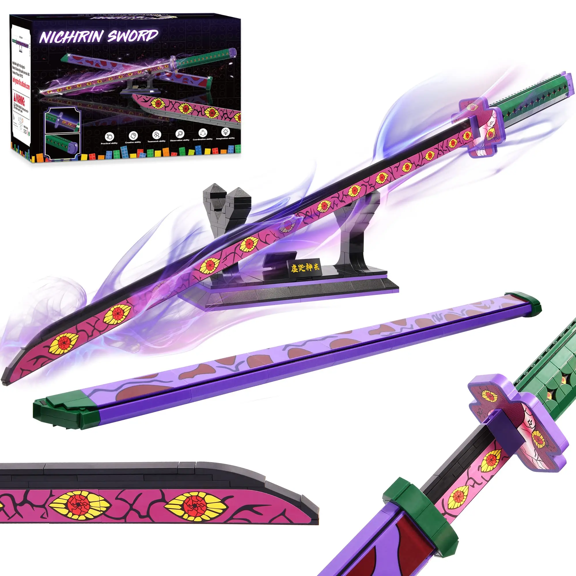 Demon Slayer Kokushibo Nichirin Sword Building Set, Anime Katana with Stand, Cosplay Collectible Model for Fans Teens Adults 14+
Demon Slayer Kokushibo Nichirin Sword Building Set, Anime Katana with Stand, Cosplay Collectible Model for Fans Teens Adults 14+
