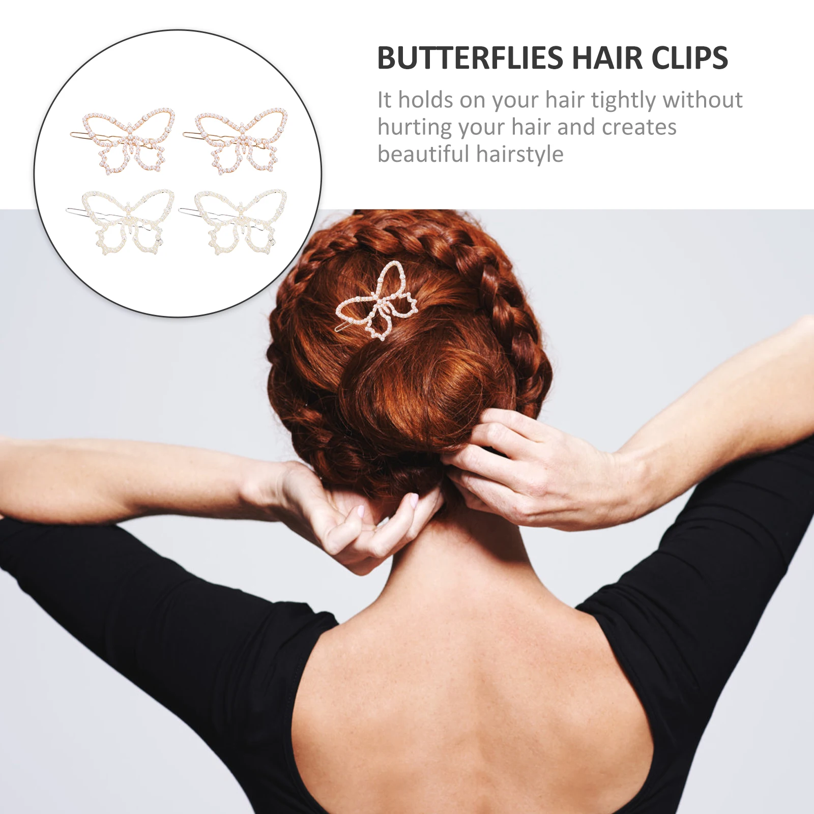 4pcs Pearl Hair Clip Butterfly Clips Barrettes for Women Elegant Accessories Durable Premium Alloy Hairstyle Gift
4pcs Pearl Hair Clip Butterfly Clips Barrettes for Women Elegant Accessories Durable Premium Alloy Hairstyle Gift