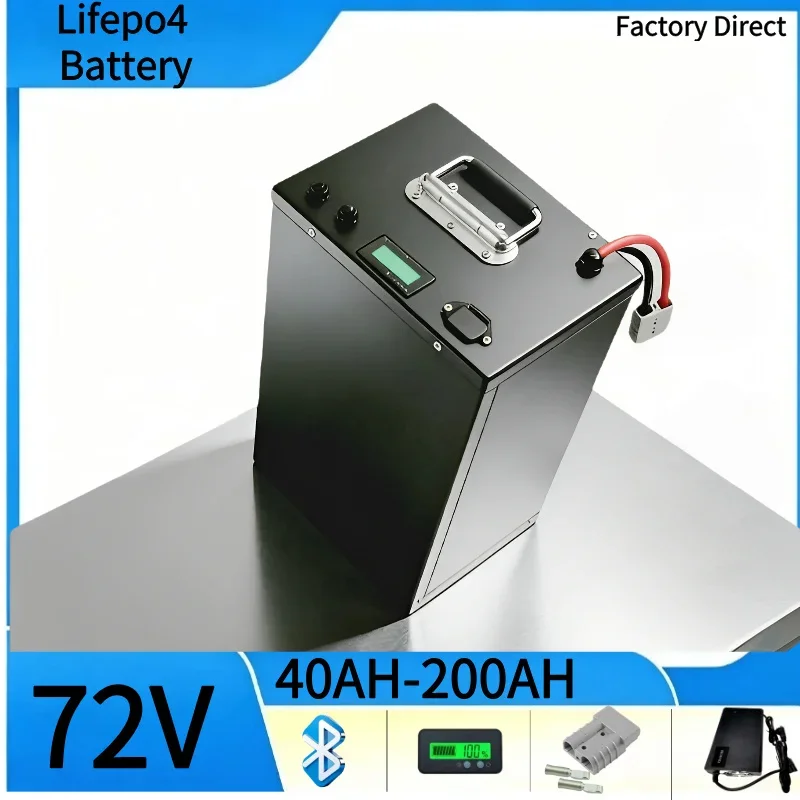 72V LiFePO4 Lithium Battery 40Ah to 200Ah Built-in Full Protection BMS | Ideal for E-Scooter, Electric Vehicle, RV Camper, Power
72V LiFePO4 Lithium Battery 40Ah to 200Ah Built-in Full Protection BMS | Ideal for E-Scooter, Electric Vehicle, RV Camper, Power