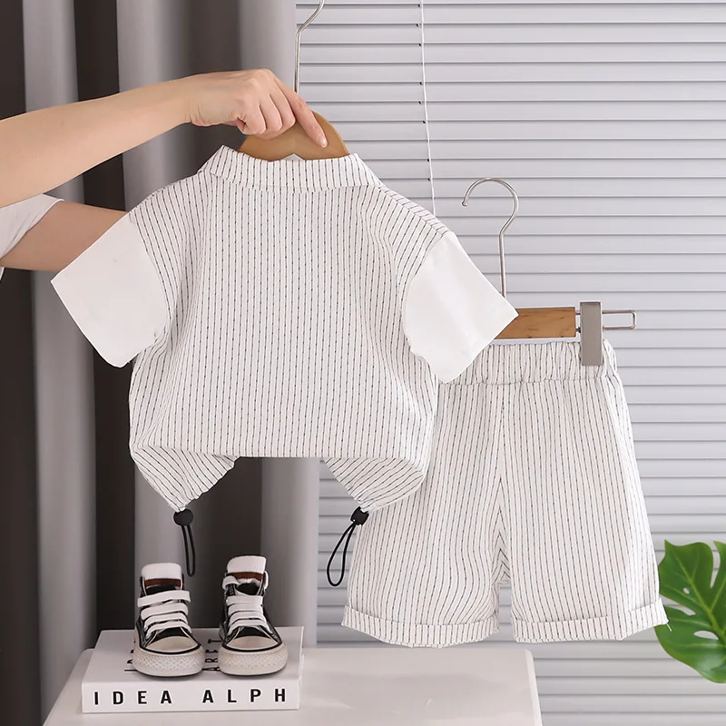 New Summer Baby Boys Clothes Set Children Casual Striped T-Shirt Shorts 2Pcs/Set Toddler Clothing Infant Costume Kids Tracksuits
New Summer Baby Boys Clothes Set Children Casual Striped T-Shirt Shorts 2Pcs/Set Toddler Clothing Infant Costume Kids Tracksuits