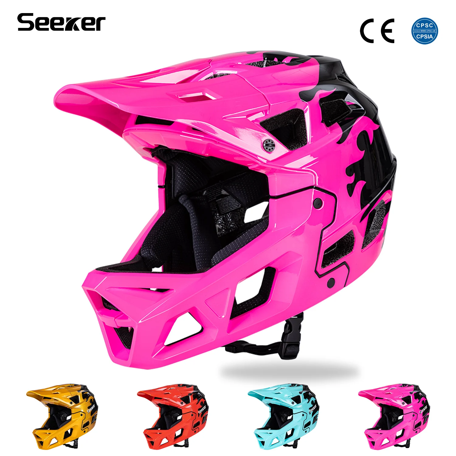 SEEKER adult ultra-light full-face mountain bike off-road helmet, outdoor riding, racing downhill riding helmet with sun visor
SEEKER adult ultra-light full-face mountain bike off-road helmet, outdoor riding, racing downhill riding helmet with sun visor