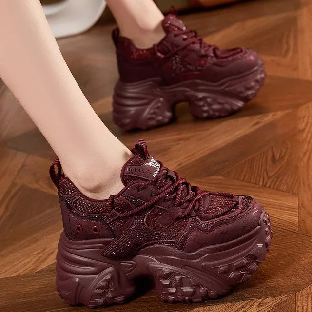 Red Genuine Leather Dad Shoes Women's New Style Small Size Versatile Rhinestone Thick Bottom Inner Women's Shoes Casual Fashion
Red Genuine Leather Dad Shoes Women's New Style Small Size Versatile Rhinestone Thick Bottom Inner Women's Shoes Casual Fashion