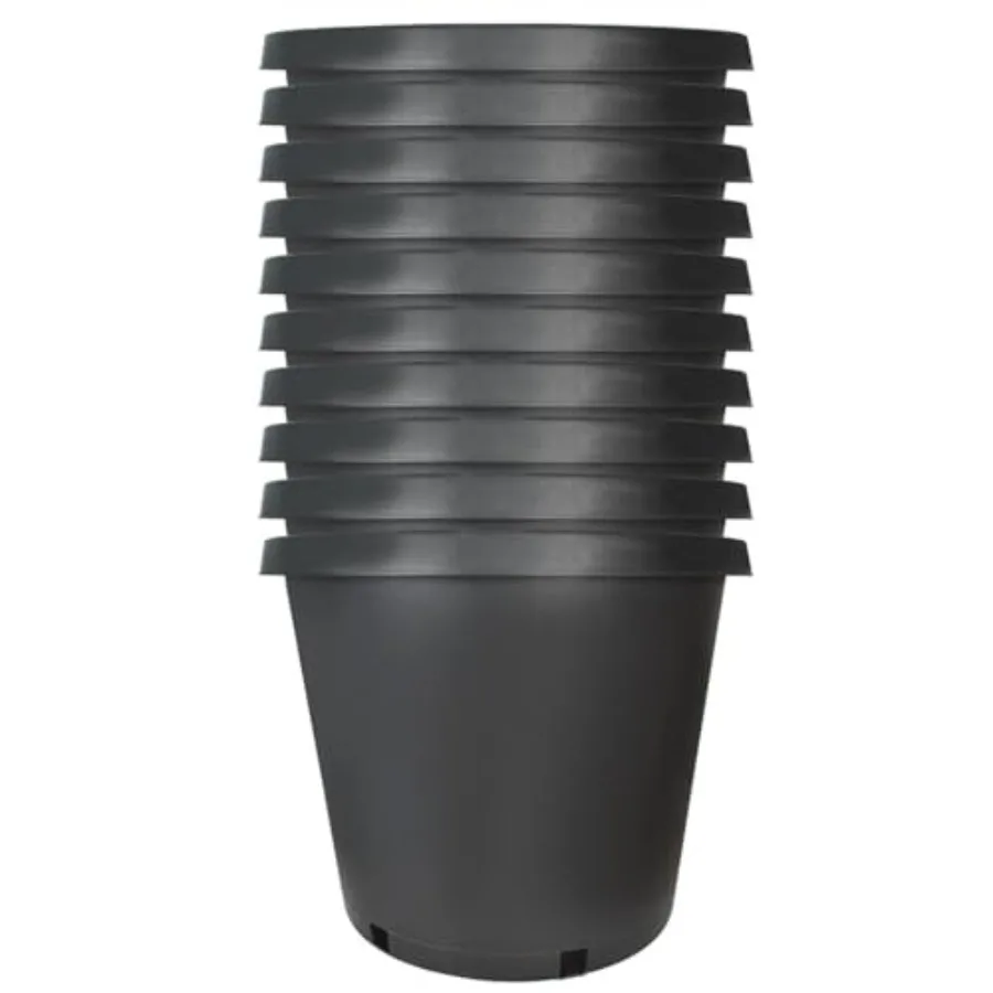 Outdoor and indoor use plant pots: 1/2/3/5/7/10/15 gallon short premium nursery plastic grow pots with drainage holes black 10
Outdoor and indoor use plant pots: 1/2/3/5/7/10/15 gallon short premium nursery plastic grow pots with drainage holes black 10