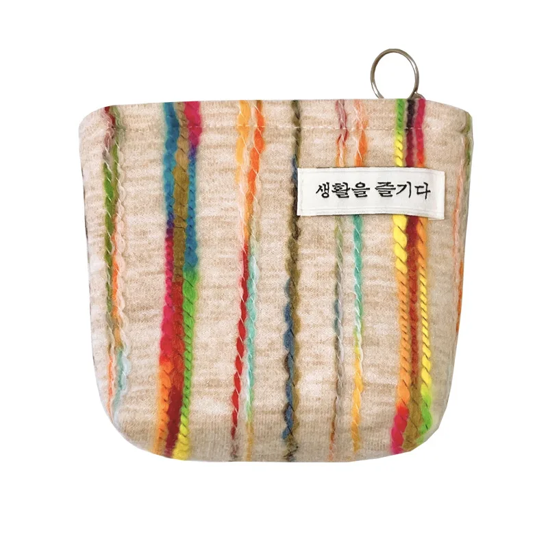 Ins Rainbow Striped Cosmetic Bag for Womens Simple Small Storage Bag Ladies Hand Cosmetic Bag Female Coin Purse Portable
Ins Rainbow Striped Cosmetic Bag for Womens Simple Small Storage Bag Ladies Hand Cosmetic Bag Female Coin Purse Portable
