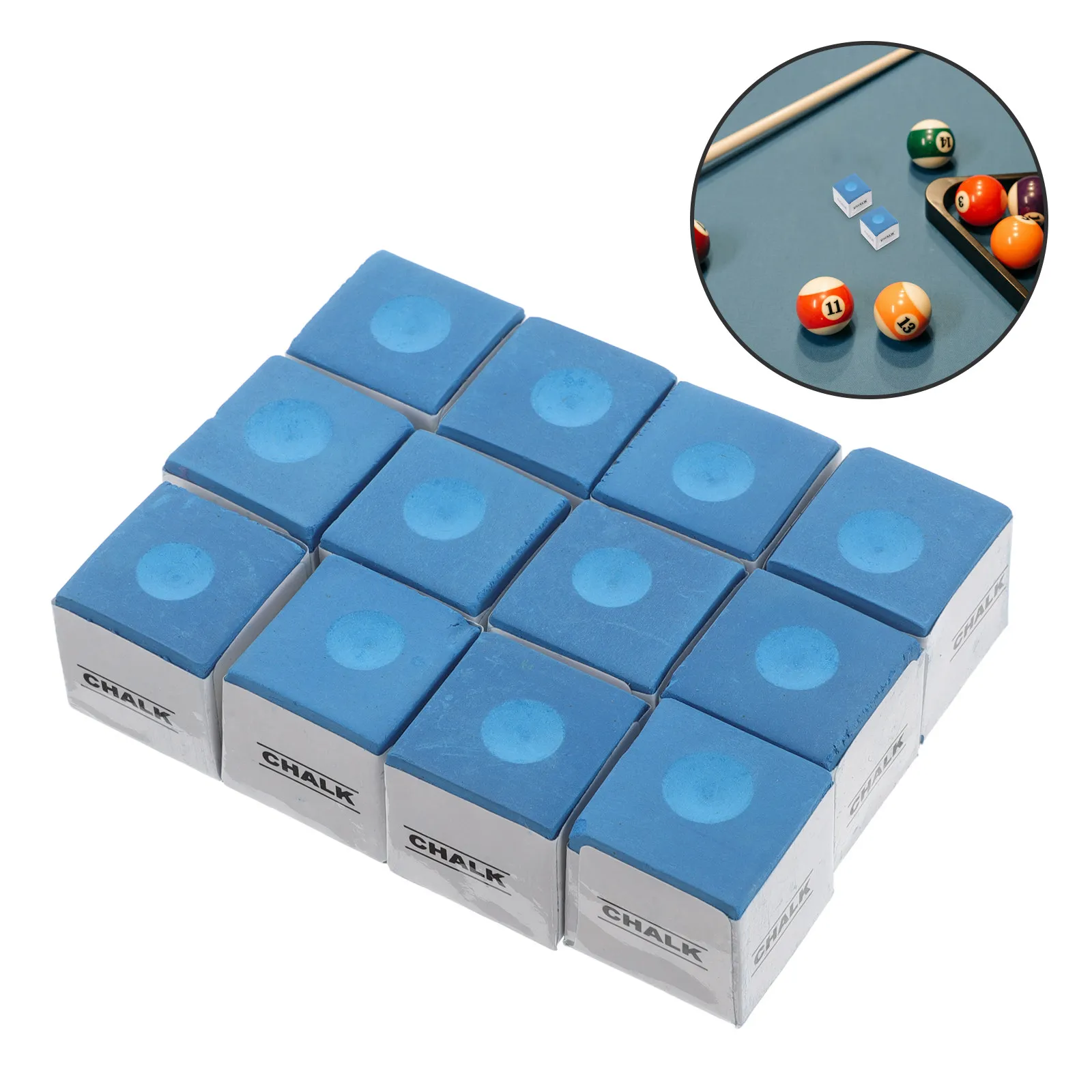 12 Pcs Pool Table Chalk Billiard Accessories Stick Cub for Gift Sticks Billiards
12 Pcs Pool Table Chalk Billiard Accessories Stick Cub for Gift Sticks Billiards