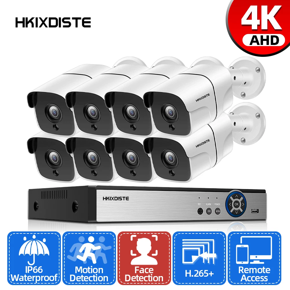 4K AHD DVR Home Security Cctv System Kit 8 Channel Face Detection AHD CCTV Waterproof Camera Video Surveillance 4k 8MP Set H.265
4K AHD DVR Home Security Cctv System Kit 8 Channel Face Detection AHD CCTV Waterproof Camera Video Surveillance 4k 8MP Set H.265
