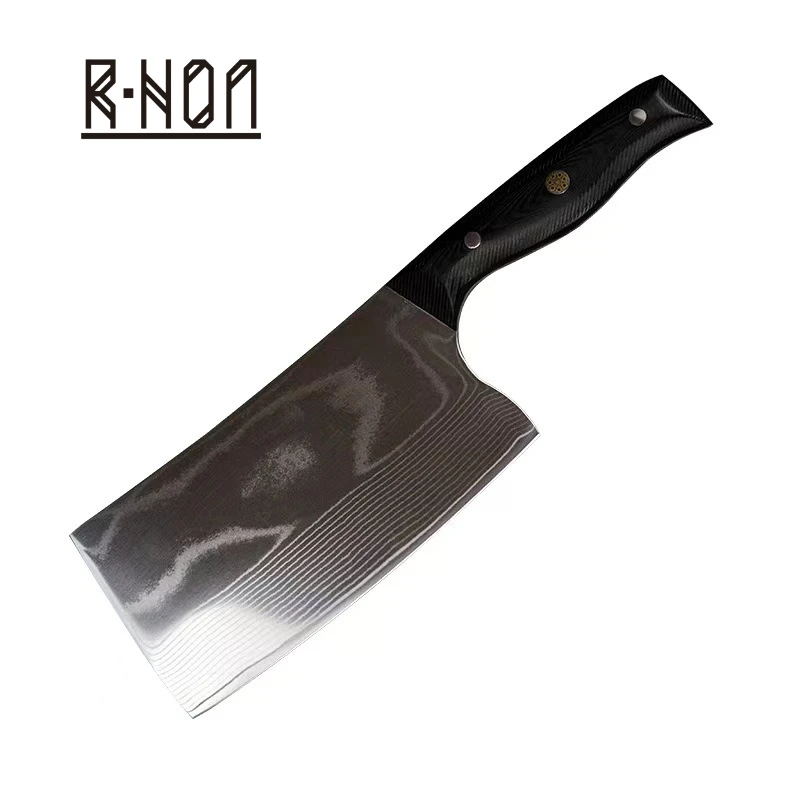 RHON 7.5inch VG10 Damascus Steel Chopping Knife VG10 Steel Chinese Kitchen Meat Cleaver Slicing Utility Vegetable Cutting Knives
RHON 7.5inch VG10 Damascus Steel Chopping Knife VG10 Steel Chinese Kitchen Meat Cleaver Slicing Utility Vegetable Cutting Knives