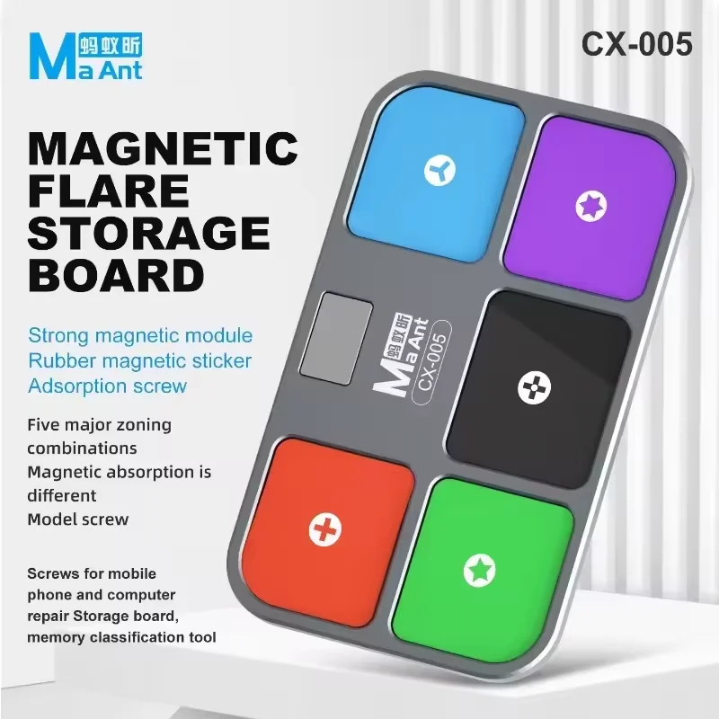 MaAnt CX-005 Magnetic Storage Board Adsorption Screws for iPhone Phone Disassembly Repair Screwdriver Bits Classification Tool
MaAnt CX-005 Magnetic Storage Board Adsorption Screws for iPhone Phone Disassembly Repair Screwdriver Bits Classification Tool