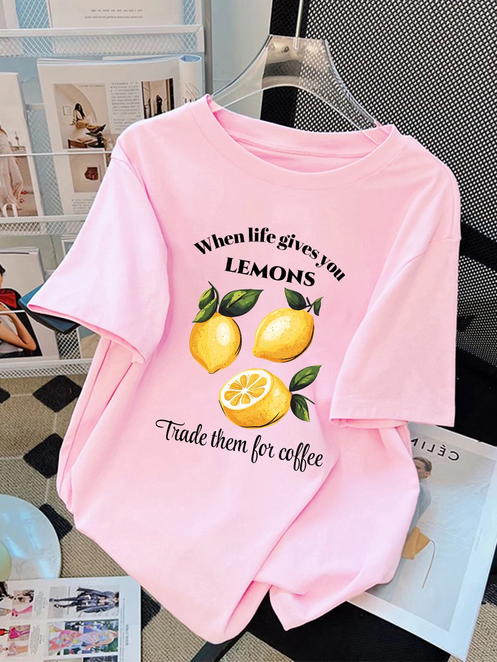 Women T-Shirt Cotton Summer When Life Gives You Lemons Printing T Shirt O-Neck Comfortable Loose Tops All-Match Woman Clothes
Women T-Shirt Cotton Summer When Life Gives You Lemons Printing T Shirt O-Neck Comfortable Loose Tops All-Match Woman Clothes