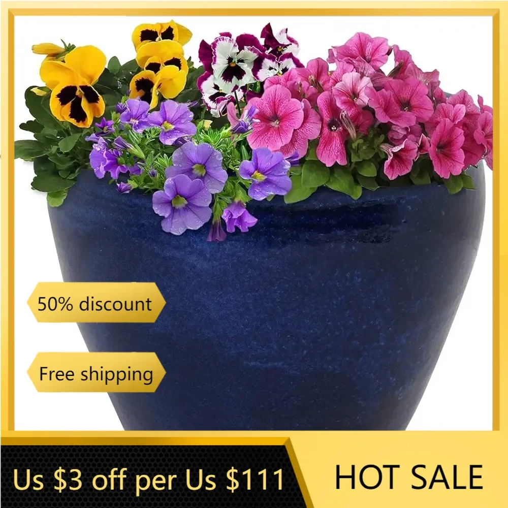 15-Inch Ceramic Indoor/Outdoor Planter - UV- and Frost-Resistant Finishfreight Free Pots for Plants Garden
15-Inch Ceramic Indoor/Outdoor Planter - UV- and Frost-Resistant Finishfreight Free Pots for Plants Garden