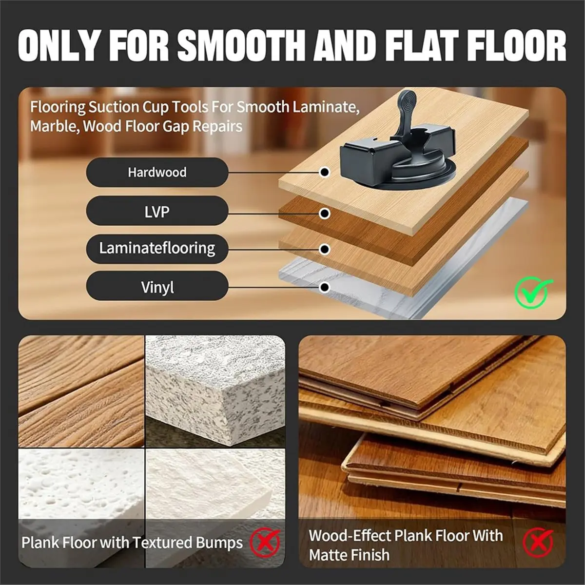 Новый инструмент для ремонта ламината 2026 года с присоской, для выравнивания и укрепления напольных покрытий, сверхпрочный
Новый инструмент для ремонта ламината 2026 года с присоской, для выравнивания и укрепления напольных покрытий, сверхпрочный