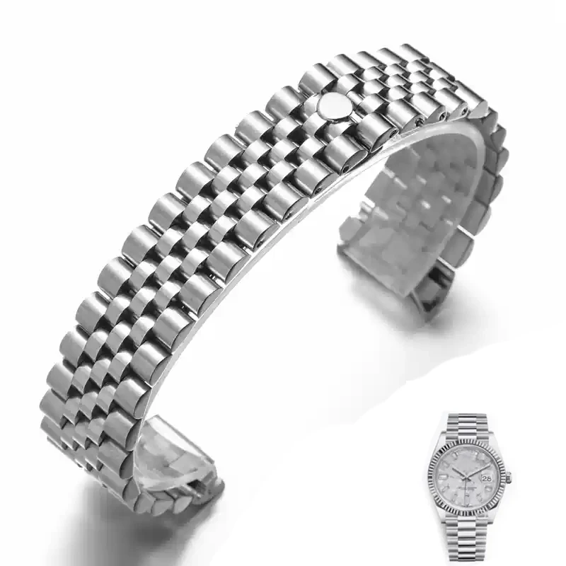 904L Solid Stainless Steel Watch Accessories Band For Rolex DATEJUST DAY-DATE OYSTERPERTUAL DATE Silver Watch Straps 20mm 21mm
904L Solid Stainless Steel Watch Accessories Band For Rolex DATEJUST DAY-DATE OYSTERPERTUAL DATE Silver Watch Straps 20mm 21mm