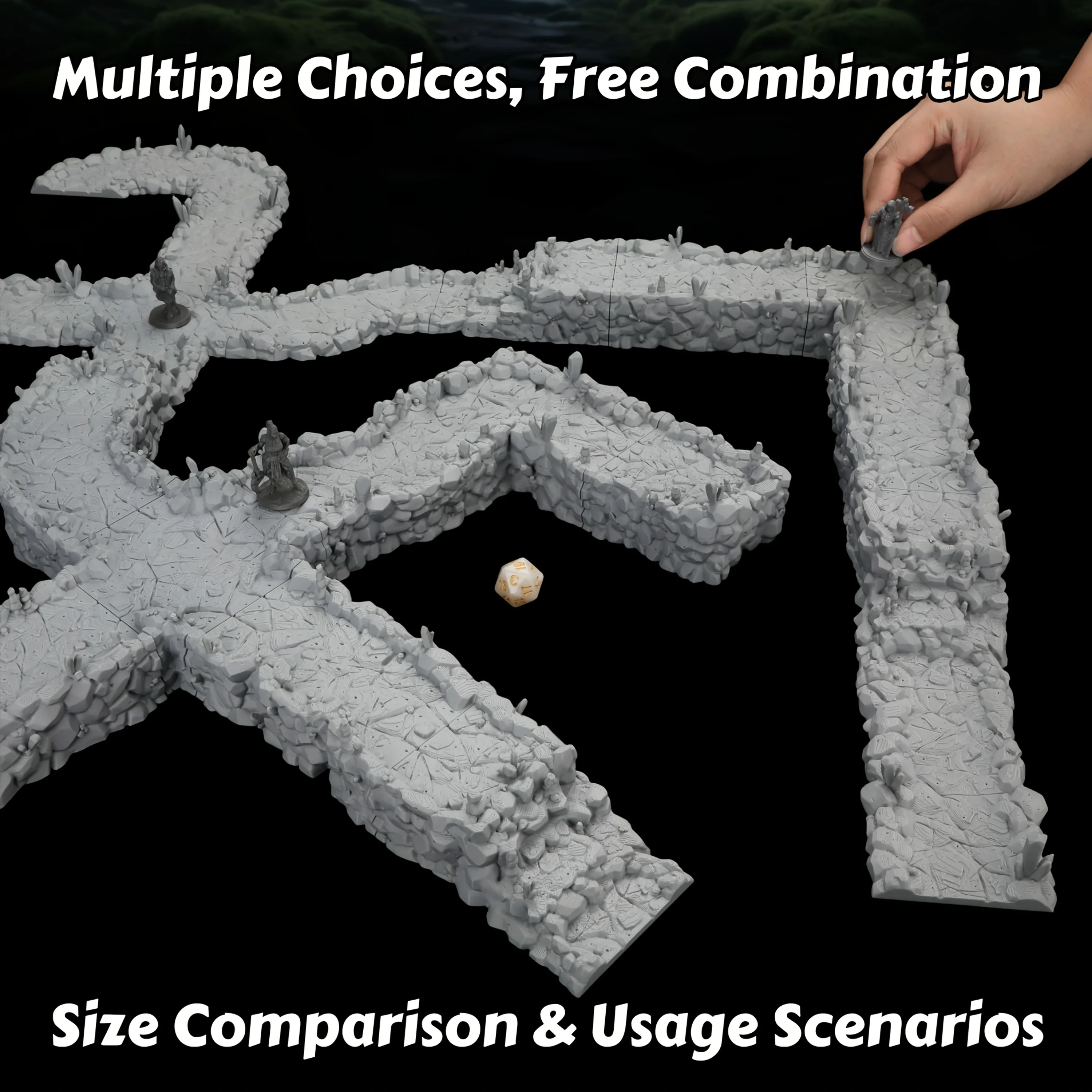 Stone Road Miniature Terrain Series for RPG Forest Path, Perfect for Enhancing Path Networks & Diversifying Woodland Scenes
Stone Road Miniature Terrain Series for RPG Forest Path, Perfect for Enhancing Path Networks & Diversifying Woodland Scenes