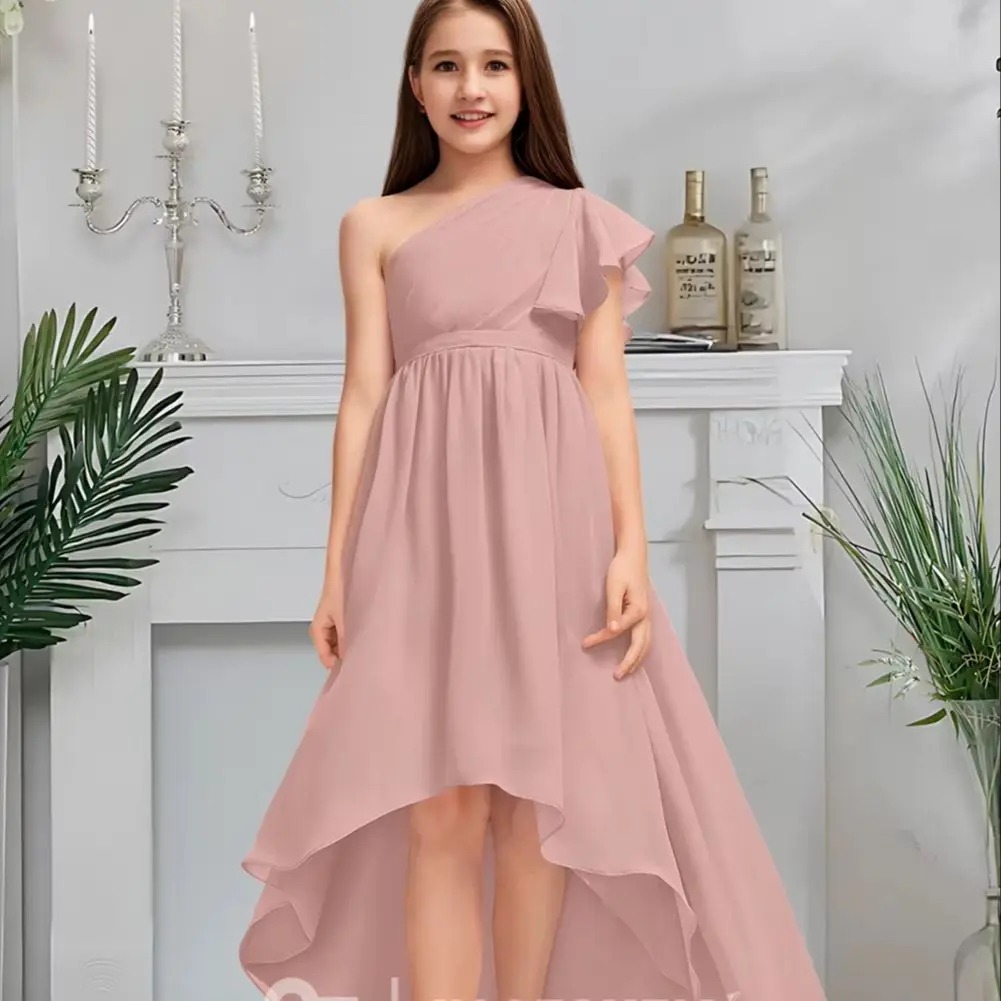 GFH One Shoulder Junior Bridesmaid Dress Misty Blush Flower Girl Dress Asymmetrical Chiffon With Cascading Ruffles Wedding
GFH One Shoulder Junior Bridesmaid Dress Misty Blush Flower Girl Dress Asymmetrical Chiffon With Cascading Ruffles Wedding