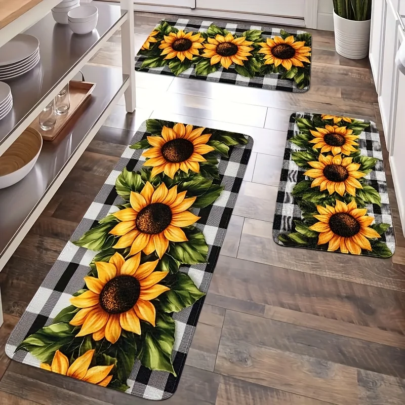 Sunflower Buffalo Plaid Kitchen Mat Decor Non-slip Hallway Balcony Laundry Rugs Bathroom Door Mat Bedroom Floor Mat Decor
Sunflower Buffalo Plaid Kitchen Mat Decor Non-slip Hallway Balcony Laundry Rugs Bathroom Door Mat Bedroom Floor Mat Decor