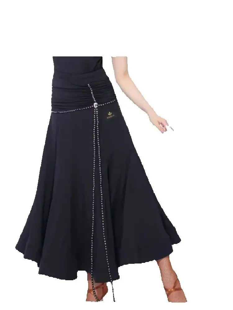 1pcs/lot woman summer waltz dance rhinestone skirt lady fashion black waltz skirt
1pcs/lot woman summer waltz dance rhinestone skirt lady fashion black waltz skirt