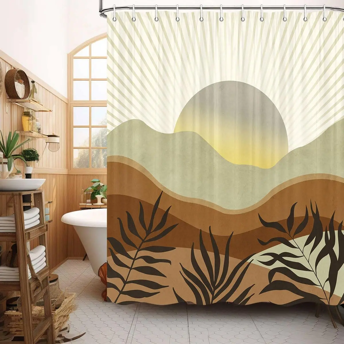 Bohemian Sunset Tropical Shower Curtain for Bathroom Home Decor Waterproof Polyester Curtain Liner Modern Jungle Nature Bath Roo
Bohemian Sunset Tropical Shower Curtain for Bathroom Home Decor Waterproof Polyester Curtain Liner Modern Jungle Nature Bath Roo