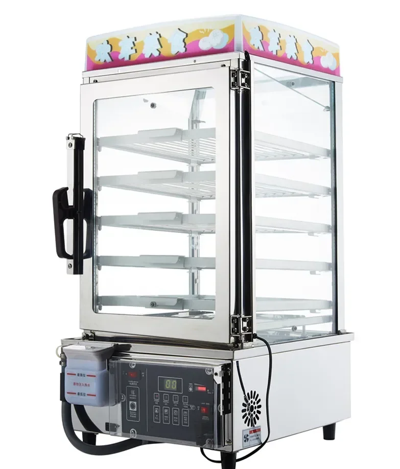 Hot Sell 5 Layers Digital Timer Control Steamed Stuffed Bun Food Display Steamer Cabinet
Hot Sell 5 Layers Digital Timer Control Steamed Stuffed Bun Food Display Steamer Cabinet