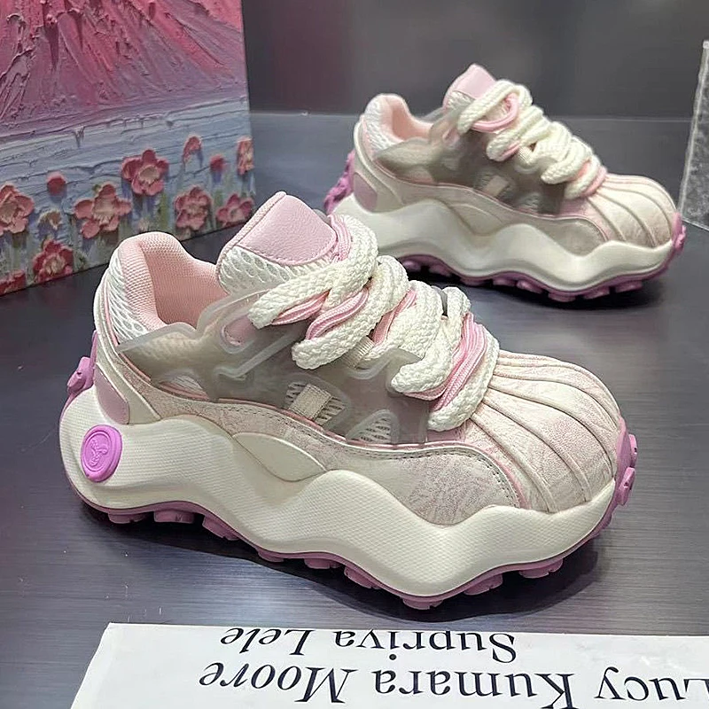 Retro Ugly Shell Head Shoes for Woman 2025 New Thick Sole Heightening Leisure Women's Summer Sports Shoes Sneakersy
Retro Ugly Shell Head Shoes for Woman 2025 New Thick Sole Heightening Leisure Women's Summer Sports Shoes Sneakersy