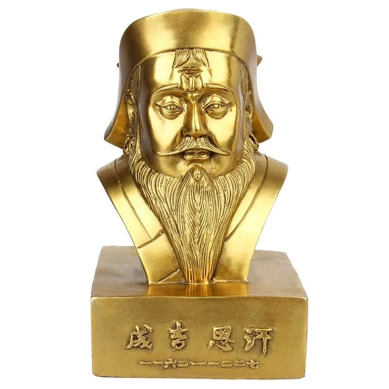 16.5cm Pure Copper Half Body Genghis Khan Office Desktop Metal Crafts Statue Ornaments Home Accessories Statue
16.5cm Pure Copper Half Body Genghis Khan Office Desktop Metal Crafts Statue Ornaments Home Accessories Statue