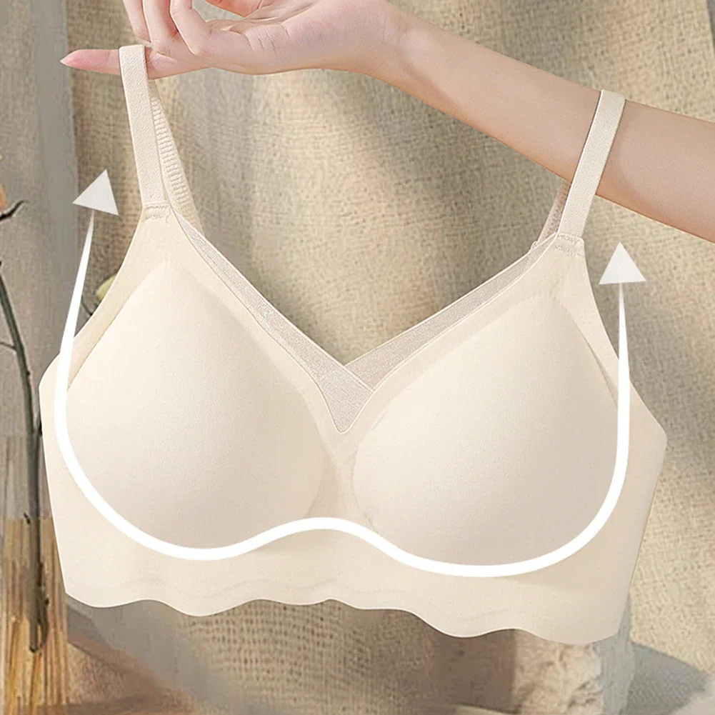 Women‘s Simple Seamless Underwear Sexy Beautiful Back Casual No-wire Bra Female Solid Color Comfortable Underwear
Women‘s Simple Seamless Underwear Sexy Beautiful Back Casual No-wire Bra Female Solid Color Comfortable Underwear