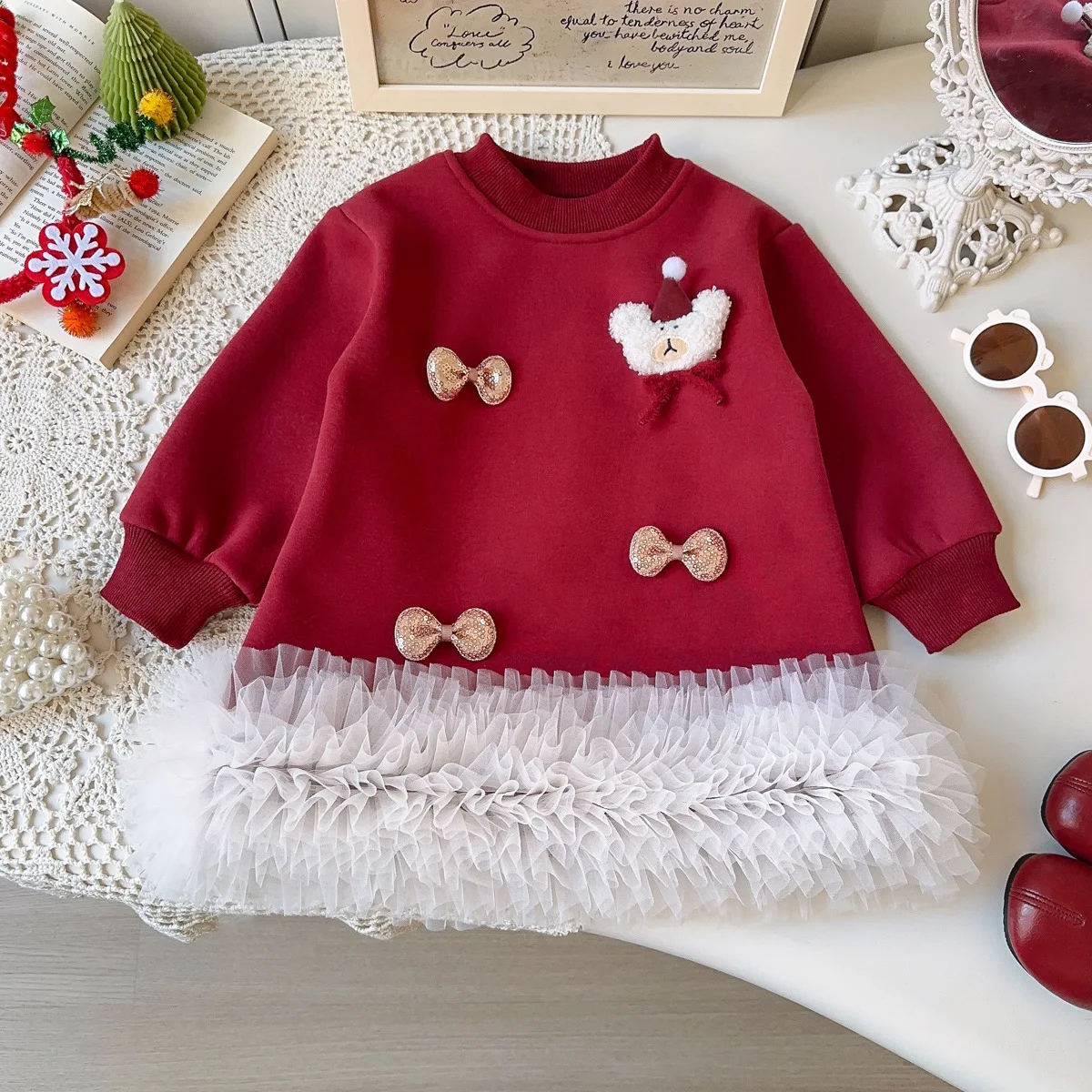 UNITIM Kids Baby Girls Sweatshirt Bear Applique Thicken Warm Toddler Girls Pullovers New Winter Mesh Infant Girls Hoodies
UNITIM Kids Baby Girls Sweatshirt Bear Applique Thicken Warm Toddler Girls Pullovers New Winter Mesh Infant Girls Hoodies
