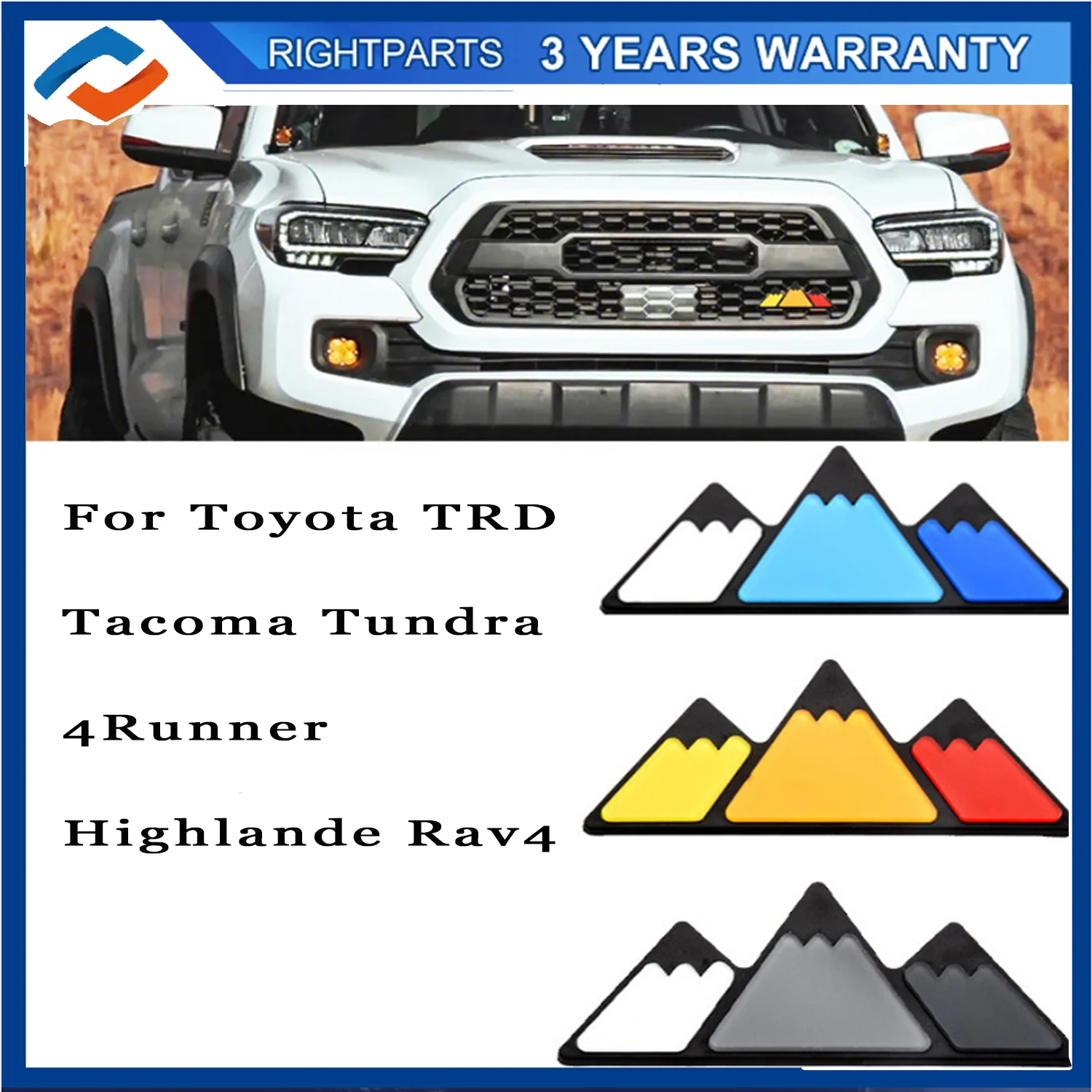 3 Colors Grille Badge Emblem For Toyota TRD Tundra 4Runner Tacoma Highlande Rav4 Strip Of Air Inlet Grille Auto Accessories
3 Colors Grille Badge Emblem For Toyota TRD Tundra 4Runner Tacoma Highlande Rav4 Strip Of Air Inlet Grille Auto Accessories