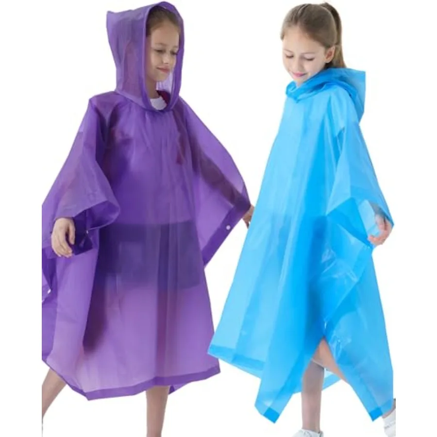 Rain Poncho for 2 Pack Waterproof Reusable EVA Raincoat One Size Rain Jackets for,Boys and Girls
Rain Poncho for 2 Pack Waterproof Reusable EVA Raincoat One Size Rain Jackets for,Boys and Girls